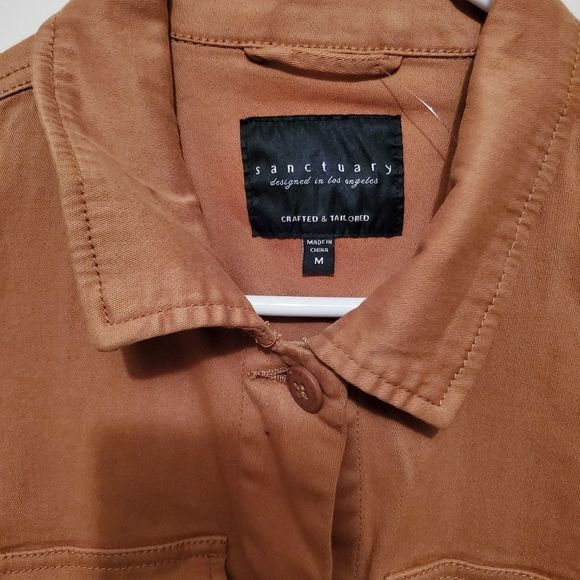 SANCTUARY 4 Pocket Jacket Oversized Terra Cotta Shacket Size Medium - Picture 2 of 5